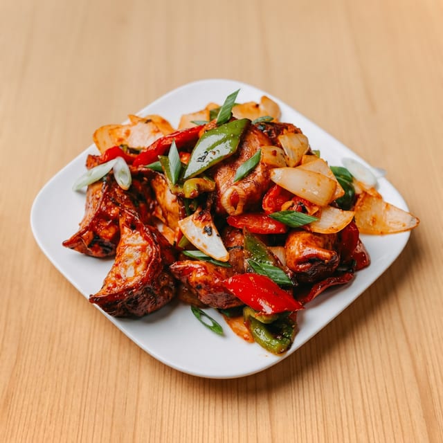 Chili Chicken Momo.